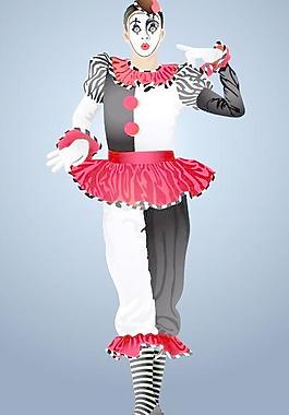 小丑插画矢量素材04