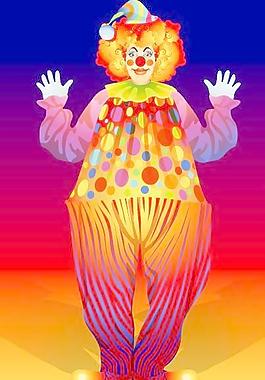 小丑插画矢量素材02