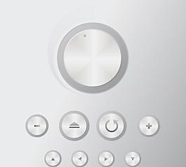 矢量银音量旋钮02矢量素材