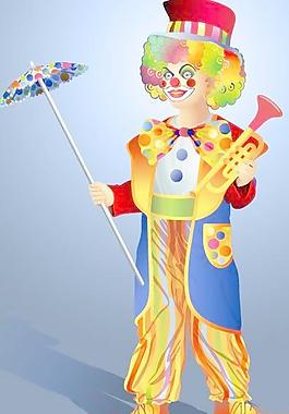 小丑插画矢量素材03