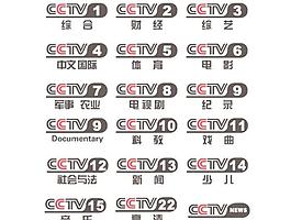的中央电视台站标志矢量素材
