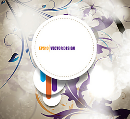 圆形纸片透光底纹背景矢量素材