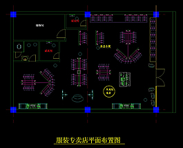 服装平面布置图