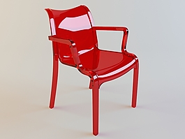 红色艺术椅子
