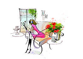 手绘漫画素材图