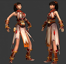 古代美女闻人羽带舞蹈动作