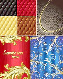 华丽花纹矢量素材