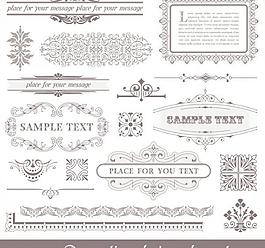 欧洲的花纹边框矢量素材03