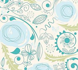 手绘图案背景矢量素材02