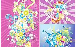 模型的趋势3彩色插画矢量素材