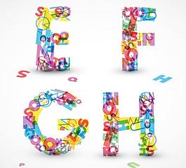 创意字母设计矢量素材08