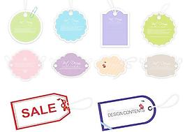 可爱的标签矢量素材