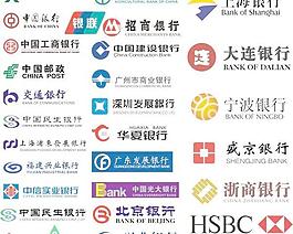银行标志矢量素材