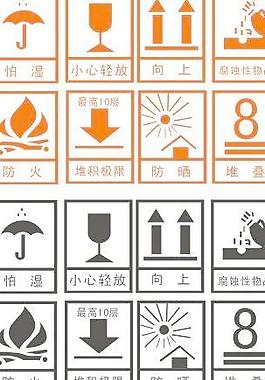 运输包装标志矢量素材