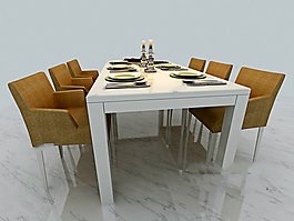 时尚长方型餐桌