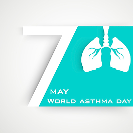 五月七日世界哮喘日向量