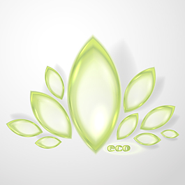 精美水晶绿色花瓣矢量