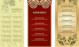 欧式三折页矢量素材