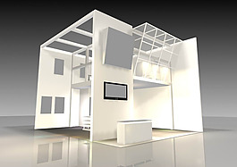 现代风格3D商业展厅设计模型