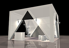 现代展厅展览模型