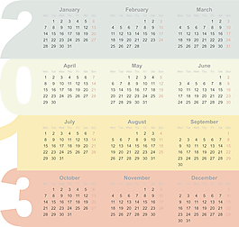 日历的网格2013 111