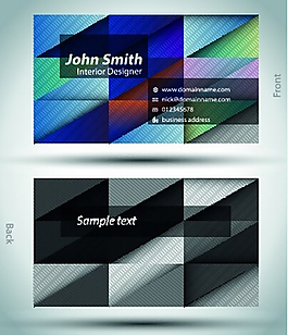 个性时尚名片设计模板矢量