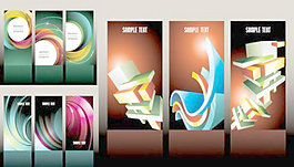 卡片背景的彩色图案矢量