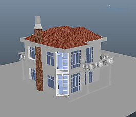 房屋建筑3D游戏模型