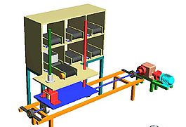 自动化仓库储存系统3D模型