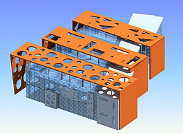 个性学校建筑模型