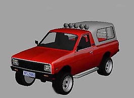 红色商务车模型