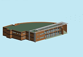 公共建场馆设计模型效果图