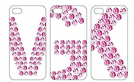 粉红色英文手机壳