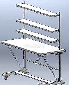 手摇升降式工作台3D模型