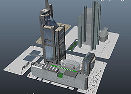 建筑3D游戏模型