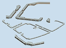 商业中心建筑群3D模型设计