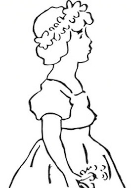 飞燕草女孩剪贴画
