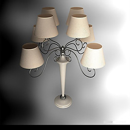 复古的台灯模型