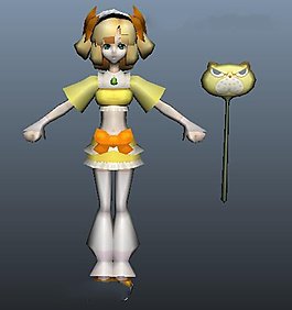 可爱的卡通小女生