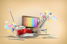 潮流音乐元素海报