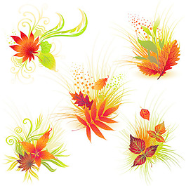 浪漫枫叶矢量设计图