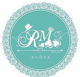 圆形婚礼LOGO图片