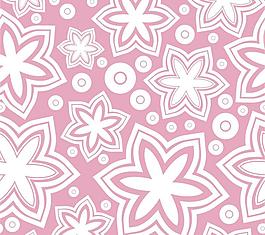 清新六瓣花朵矢量素材