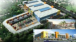 城市商业中心建筑群多方位效果图设计