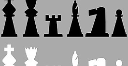 国际象棋棋子的剪辑艺术