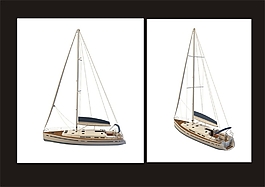 私人帆船3d模型
