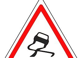 路面湿滑的剪贴画