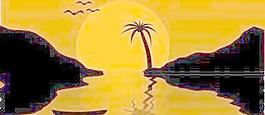 日落水场景剪贴画
