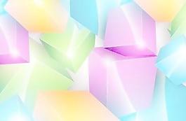 矢量彩色的立方体的背景