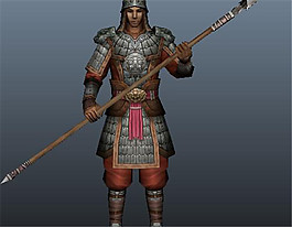 盔甲士兵游戏装饰模型